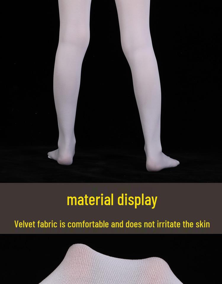 Unisex Velvet Bodysuit: Sexy Thick Pantyhose with JJ Pouch for Crossdresser Transformation