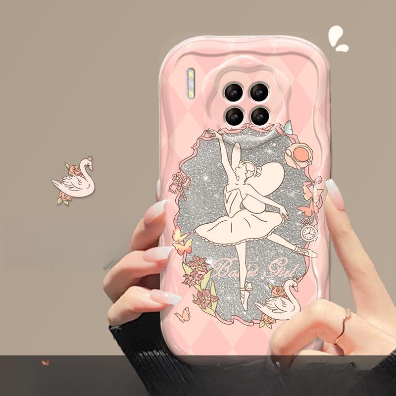 

Подходит для чехла для мобильного телефона Huawei Mate30 Nova10/9 Прозрачный силикон P60/50 Блестящая пудра Карта Балерина Цепочка Honor 9X Pro