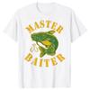 Master Baiter Fishing Catfish Graphic Tee Breathable Cotton Crew Neck TShirt for Unisex