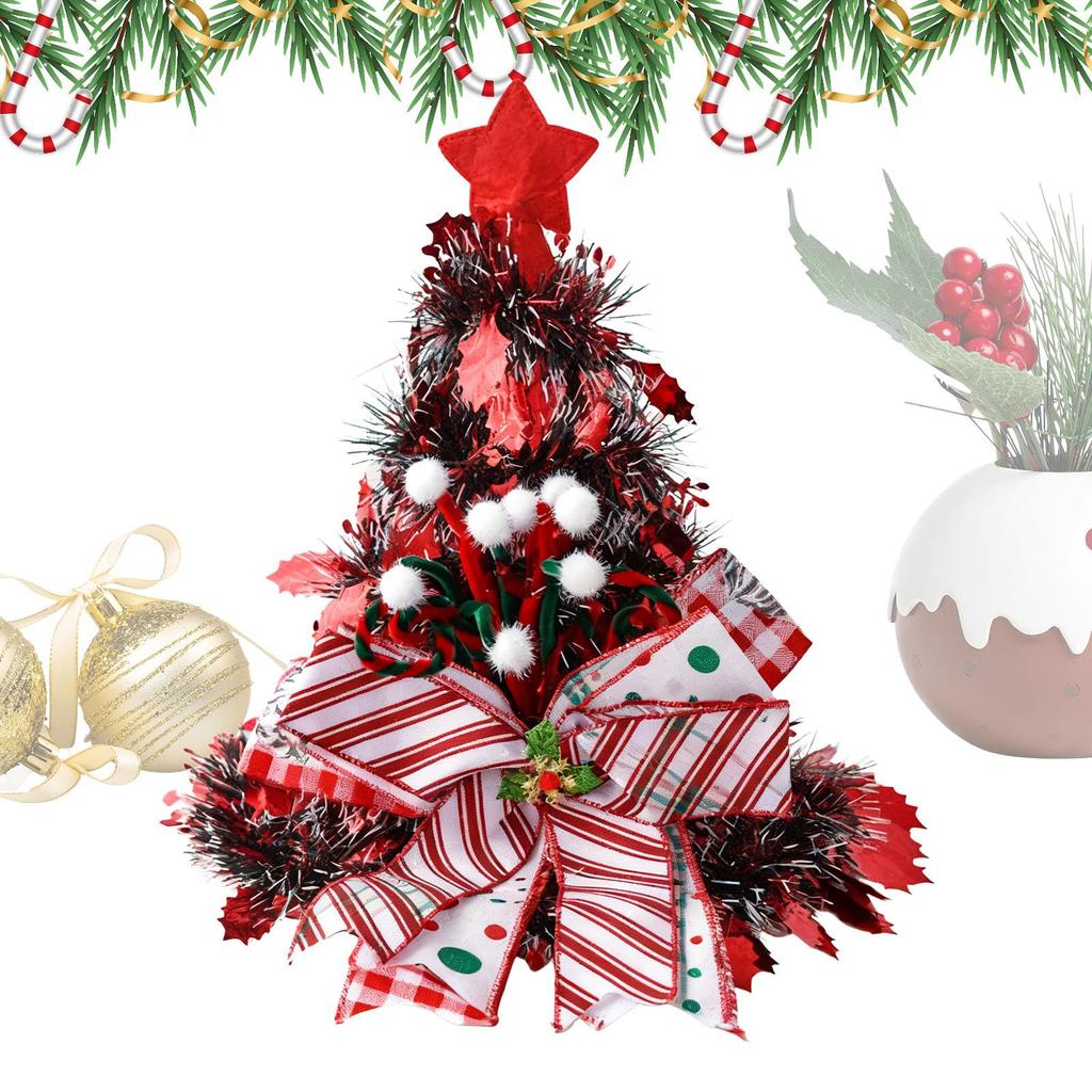 Christmas Hat Headband Multi-Functional Decorations With Bow Santa Hat Headband For Bedroom Desk Home Winter Bedside Hallway