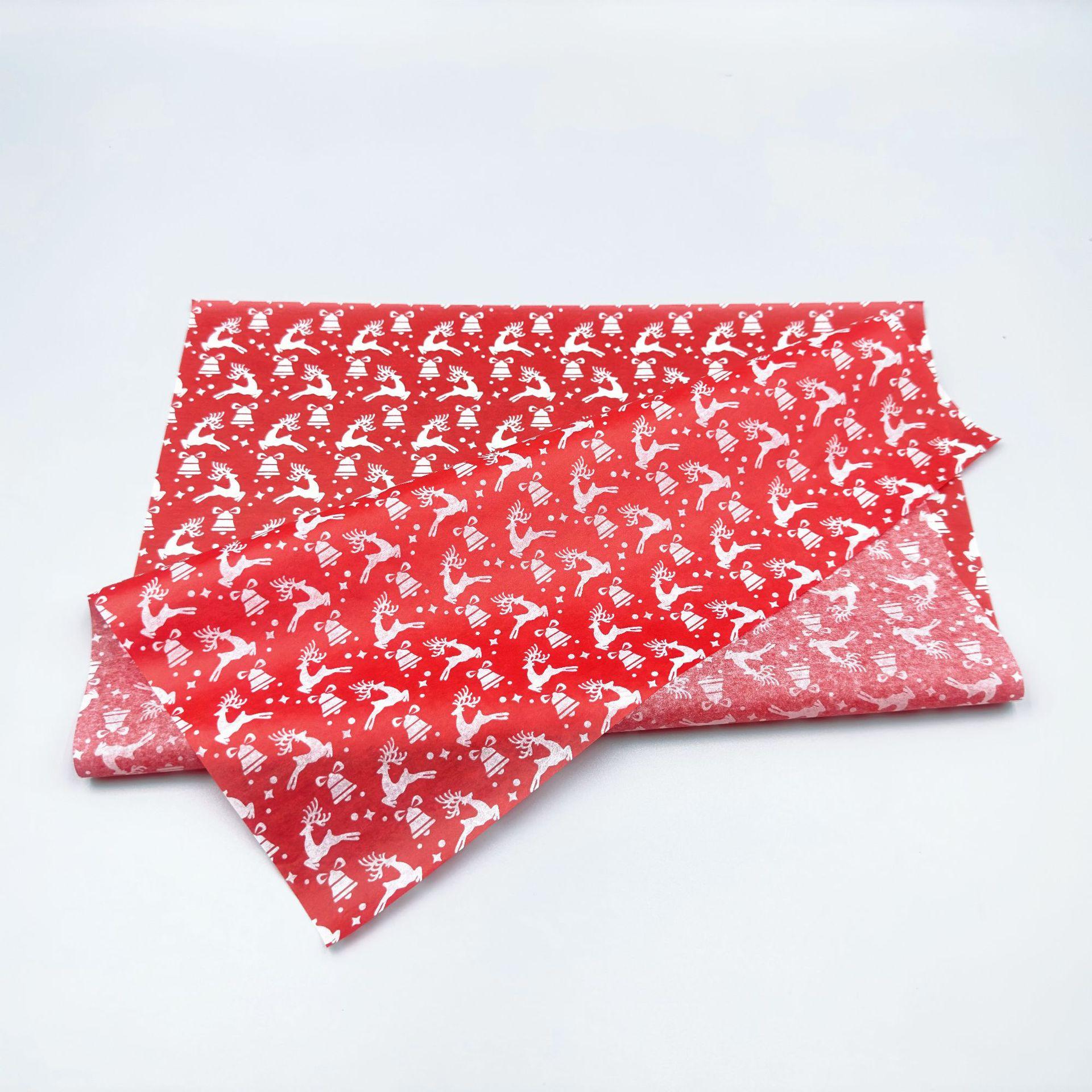 

Elk Pattern Tissue Paper High Quality Gift Wrapping Paper Christmas Tissue Paper Colorful For Home Decor Seasonal Gifts Party