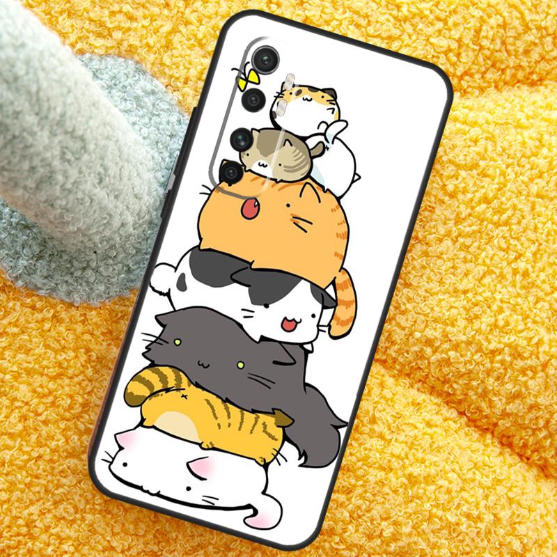 Cute Cartoon Cats Collage Case For Xiaomi 15 14 Ultra 13T 14T 15T 17 Pro Max Cover For POCO X7 F8 Pro X3 X5 X6 F5 F6 F7
