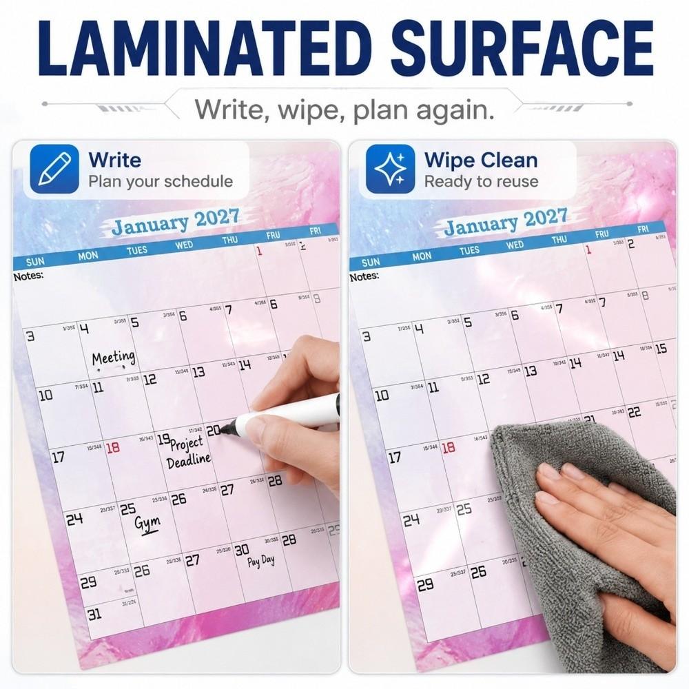 Erasable Surface Yearly Wall Planner Large Size Annual Planning Chart  Home Office