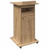 Handgefertigtes Eichenpodest mit Regal 55 x 55 x 107 cm Holzwerkstoff