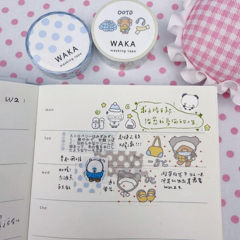 Polka Dot Washi Tape Colored Dots Masking Tape INS Decorative Stickers  Journal Notebook Decor