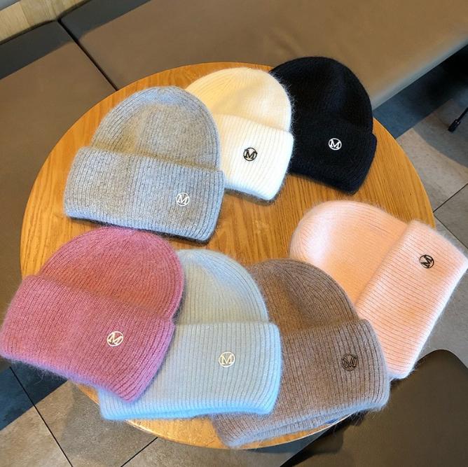 Autumn Winter Knitted Hat Fashion Cute Girls Warm Hat Autumn and Winter Ear Protection Hat