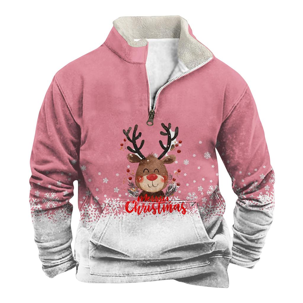 Frühlings- und Herren-Sweatshirt mit Stehkragen ist ein lässiges Outdoor-Pullover-Oberteil