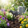 Dog Warning Sign with Ground Stake Weatherproof for Flower Bed