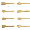 DEAYOU 16 PCS Bamboo Wood Spoons Set, Cooking Utensils for Cookware, Wok, Everyday Use, Mothers Day Gifts, Housewarming Gifts
