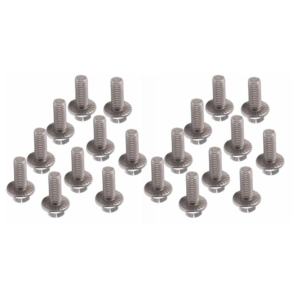 20Pcs Flanged Hex Bolts 304 Stainless Steel Flange Head Screws M6x20 Industrial Construction Fastener
