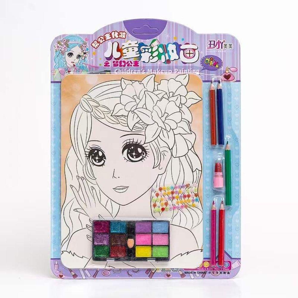 Makeup Toys Doodle Cosmetic Toys Makeup Painting Set DIY Graffiti Drawing Toys Makeup Painting Toy