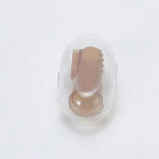 Mjuk Silikon Baby Finger Tandborste & Tungskrapa