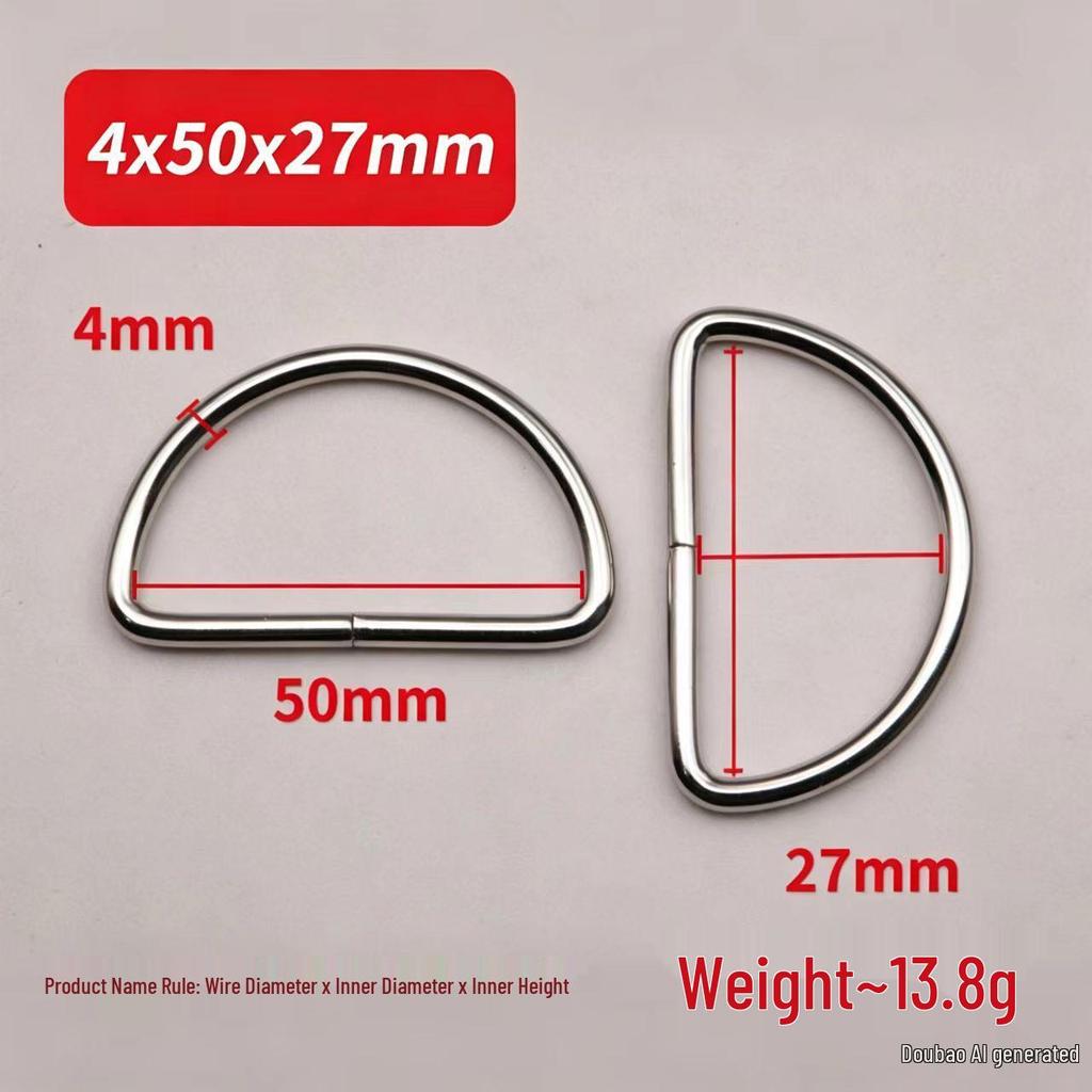 Metal D-Ring Buckle for Pet Webbing and Accessories