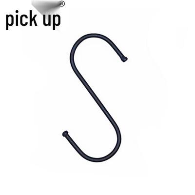 Black S-shaped Metal Hooks