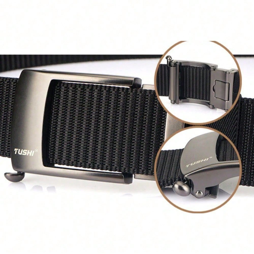Toothless Automatic Buckle Belt Men's Casual Belt Breathable Versatile Jeans Belt