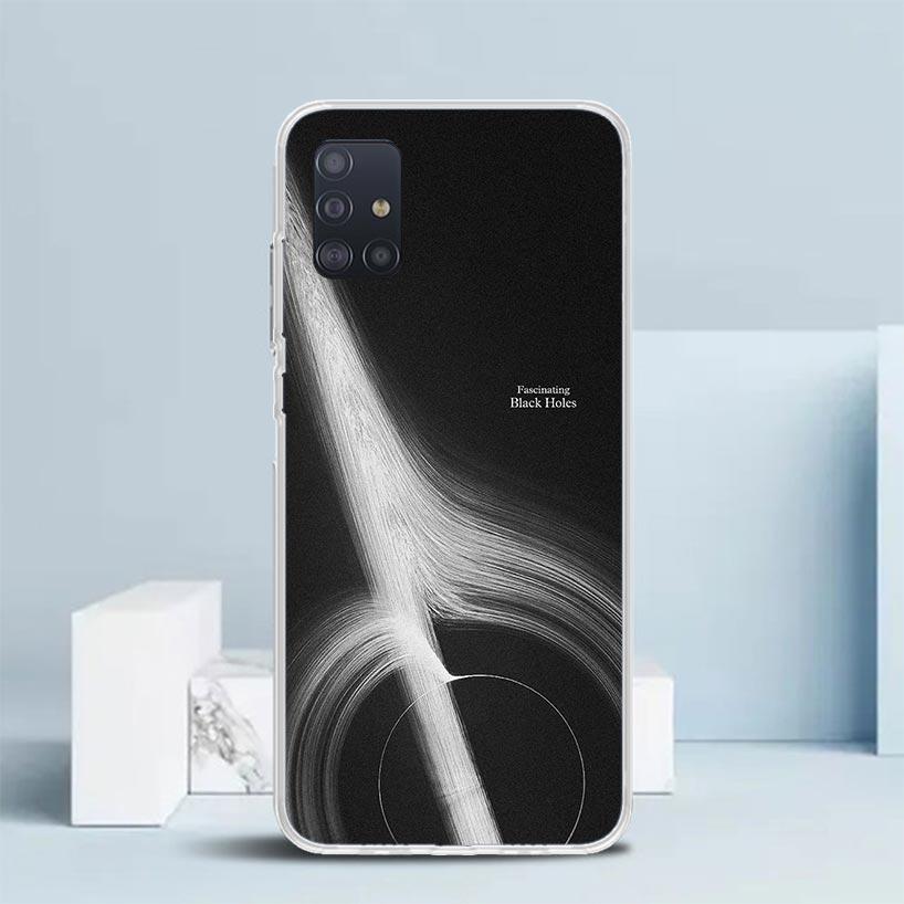 

Black Hole Human Body Password Soft Cover for Samsung Galaxy A12 A22 A32 A52 A72 A02S Phone Case Note 20 Ultra 10 S10 Plus A51 A Samsung A50