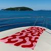Artistic Red & Pink Fluid Pattern Quick Drying Bath Towel Microfiber beach towel light weight swimming camping yoga beach out