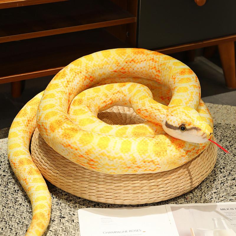 Simulation Artificial  Python Plush Toy Stuffed Animals Doll Reptile Long Snake  Spoof Joke