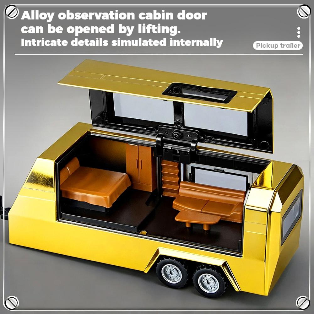 1/32 Goldener Tesla Cybertruck Geländewagen Pickup LKW Legierung Metall Druckguss Modellauto Perfektes Weihnachtsgeschenk Junge & Geeignet für Sammlerstücke