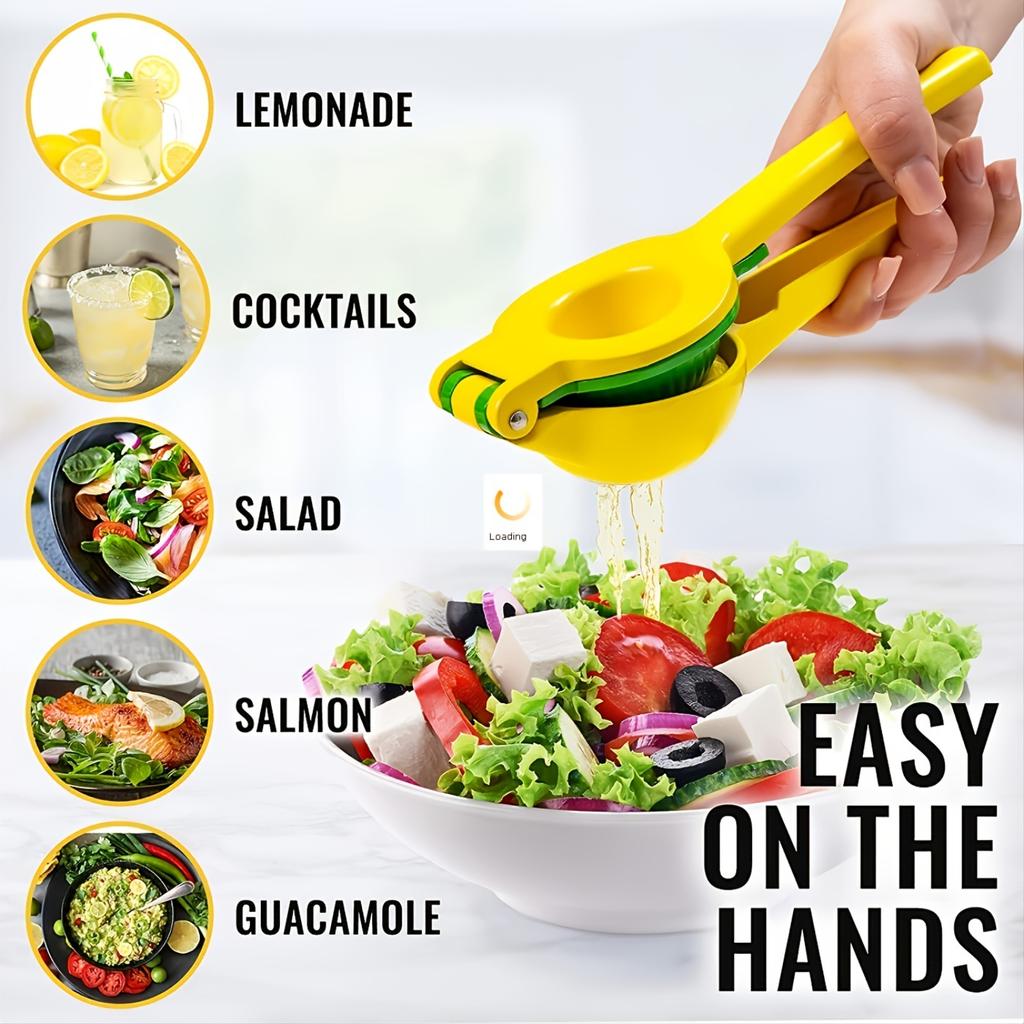 1pcs Lemon Lime Squeezer - 2-In-1 Hand Juicer for Effortless Juice Extraction - Durable and Easy to Clean