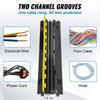 VEVOR Cable Protector Ramp, 91.8x25x4.3 Cm 2 Channel, 9979 Kg/axle Capacity Heavy Duty TPU Wire Cord Cover Ramp Hose Protector Ramp Driveway