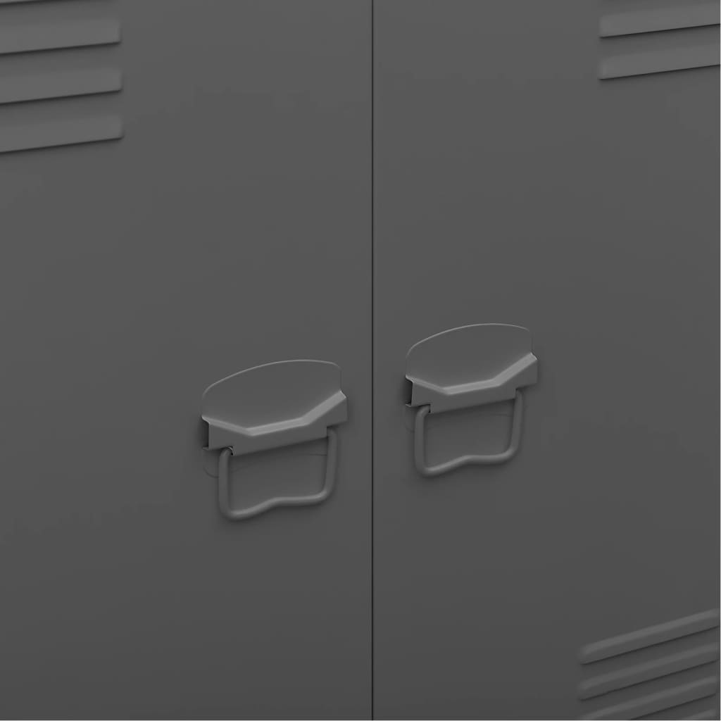 Storage Chest Industrial Style Anthracite 90 x 40 x 100 cm Steel