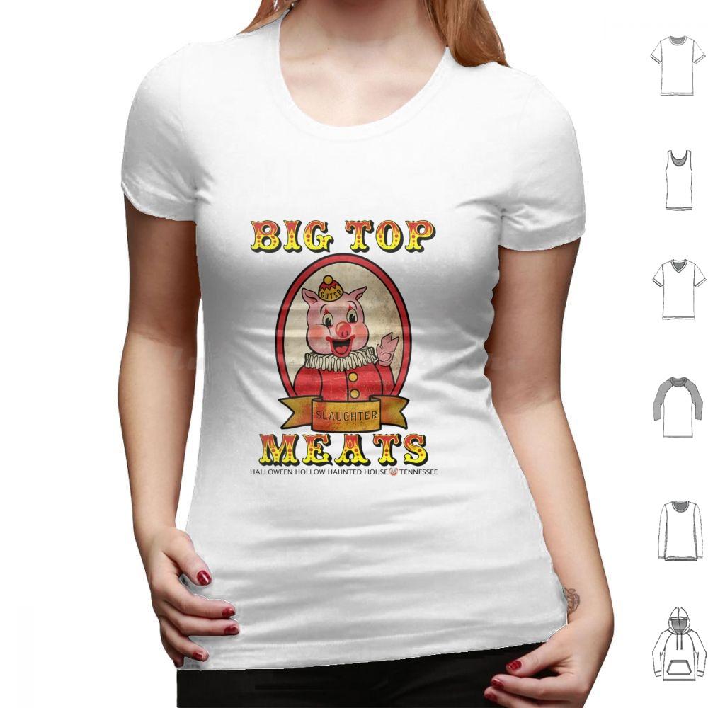 Big Top Meats T Shirt Cotton Men Women DIY Print Halloween Haunted House Halloween Hollow Big Top