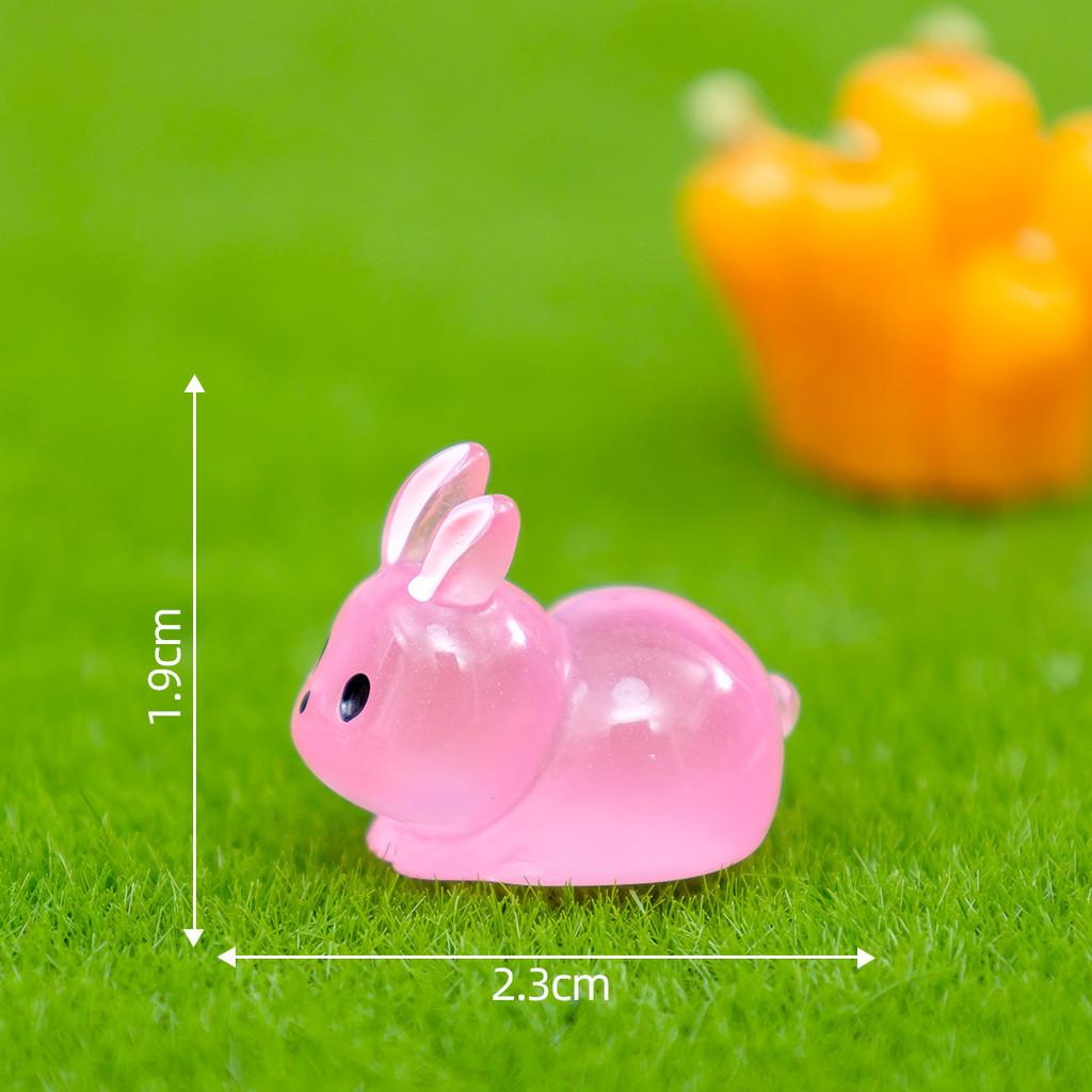 Landscape Micro Noctilucent Rabbit Decoration Accessories Desktop Dolls Toy