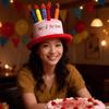 Weihnachts-Geburtstagsgeschenk, Geburtstagshut, Weihnachtsdekorationshut, Kuchen, Kerzenhut, Party-Performance, Süßes und Modisches Geschenk