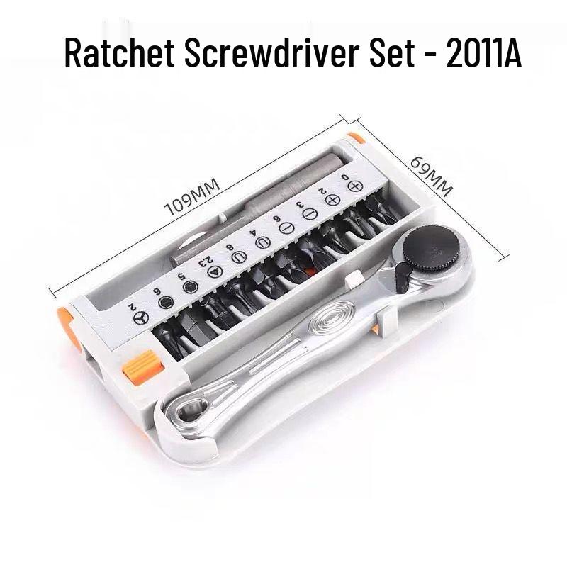 12-Piece Ratchet Screwdriver Set for Tight Spaces (Hex, Torx, Phillips)