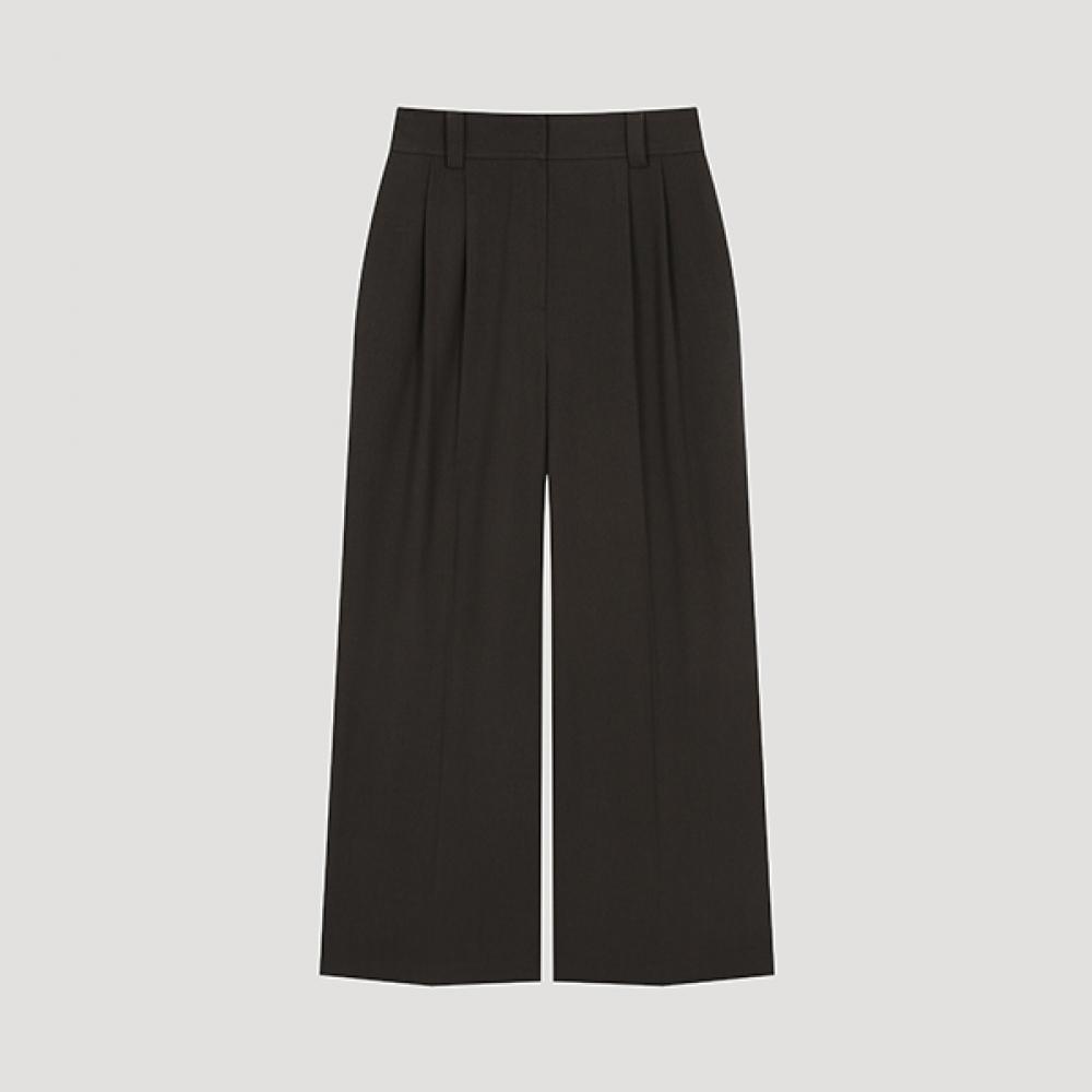 

She S miSS Wool Two Tuck Wide pantS SwwSlo32060 Dw dark brown/44