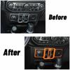 Window Control Switch Button Panel Cover Trim For Jeep Wrangler JL/JT 18+ Orange
