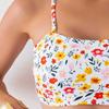 New beach swimsuit high waist women sexy floral suspender bikini European and American swimsuit suspender swimsuit