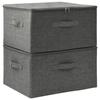 VidaXL Storage Boxes 2 Pcs Fabric 43x34x23 Cm Anthracite 332909