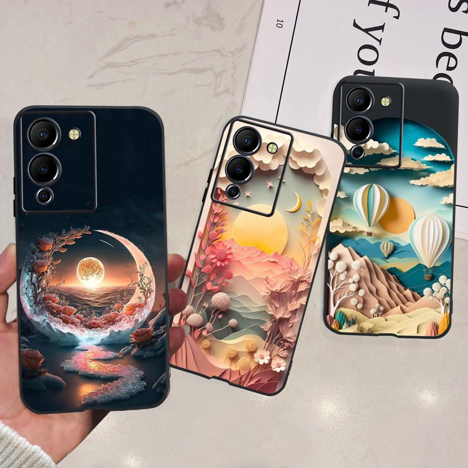 For Infinix Note 12 G96 X670 Phone Case Flower Luxury Cool Cartoon Soft Matte Silicone Back Cover For Infinix Note12 G96 Fundas