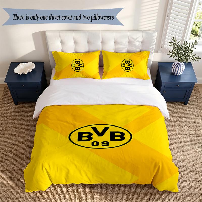 BVB 3‑Piece Bedding Set Soft Microfiber Duvet Cover Pillowcases Comfortable Bed Linen for Bedroom Decoration