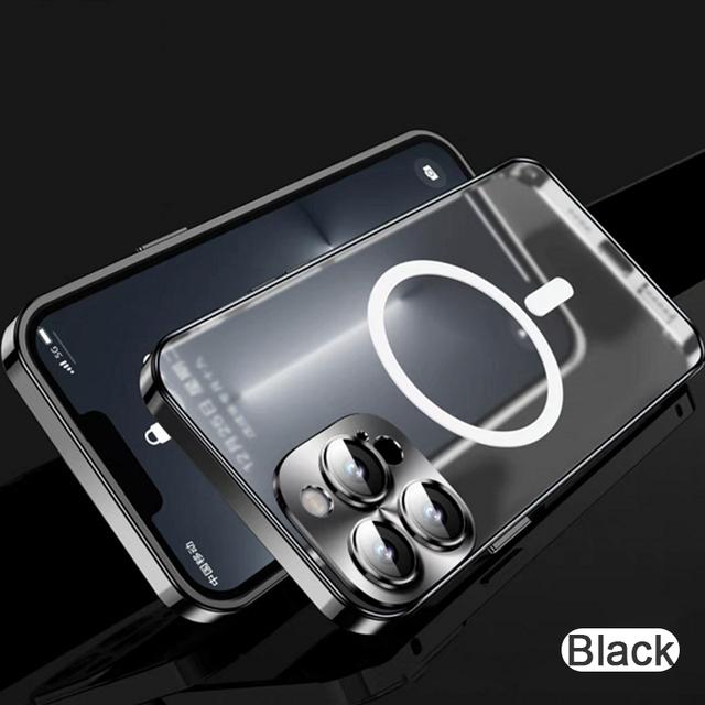 

Роскошный алюминиевый металлический магнитный защитный чехол для линз, прозрачный чехол для телефона Iphone 12 13 Pro Max 13pro, противоударный матовый прозрачный чехол for iphone 13 pro