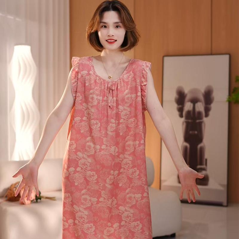Women's Cotton Silk Camisole Pajama Dress - Summer, Loose Fit, Cute Japanese Style, Sexy and Thin, Perfect for Students