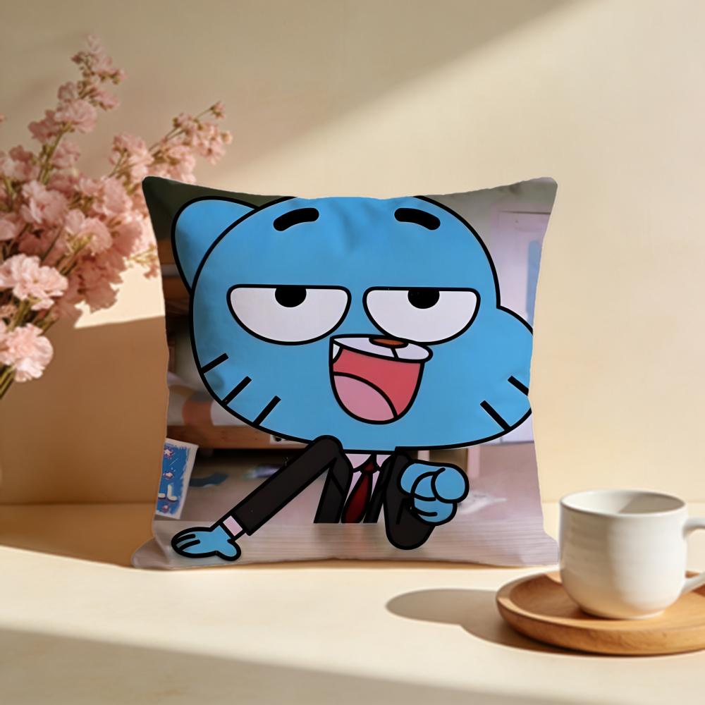 Stylish TThe Amazing World of Gumballable Cushion Cover Stylish Washable Pillow Cover Ideal for Couch Bedroom Car Decoration