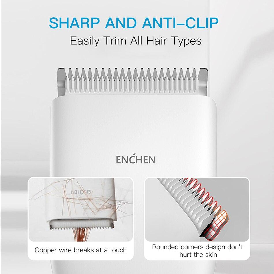 ENCHEN Boost Electric Hair Clipper Professional Cordless Fast Type-C Charging Ceramic Haircut Machine Hair Trimmer For Men Adult