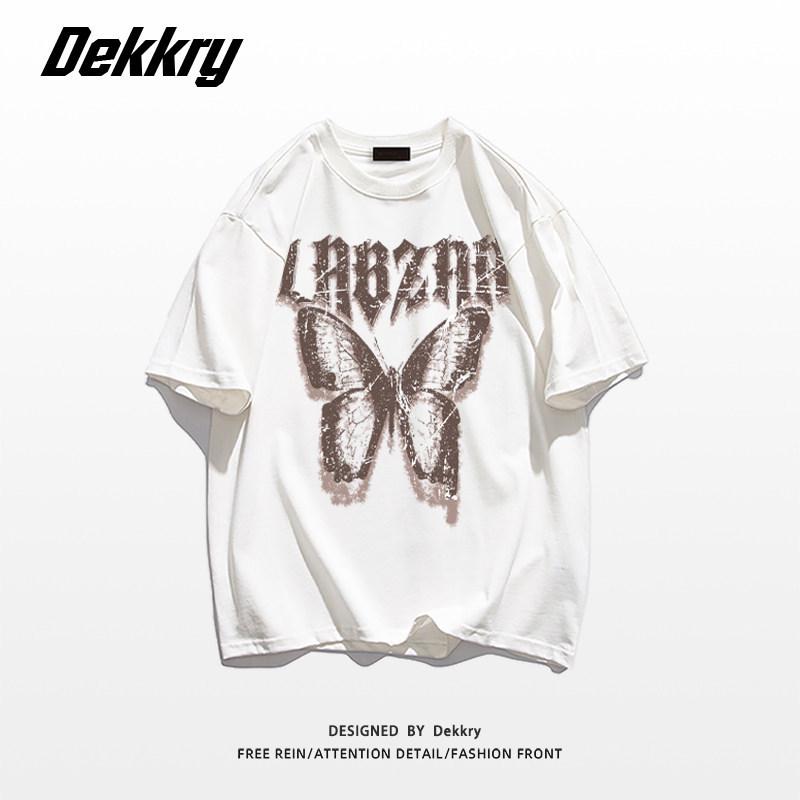 Women's Plus Size Butterfly Print Cotton T-Shirt, Short Sleeve, Slimming & Loose Fit, Versatile for Couples