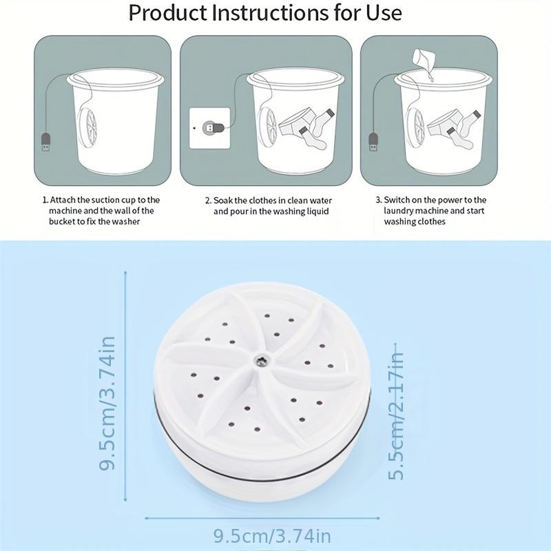 High-power Portable Washing Machine, Turbo Laundry Tool, Can Be Used for Home Travel