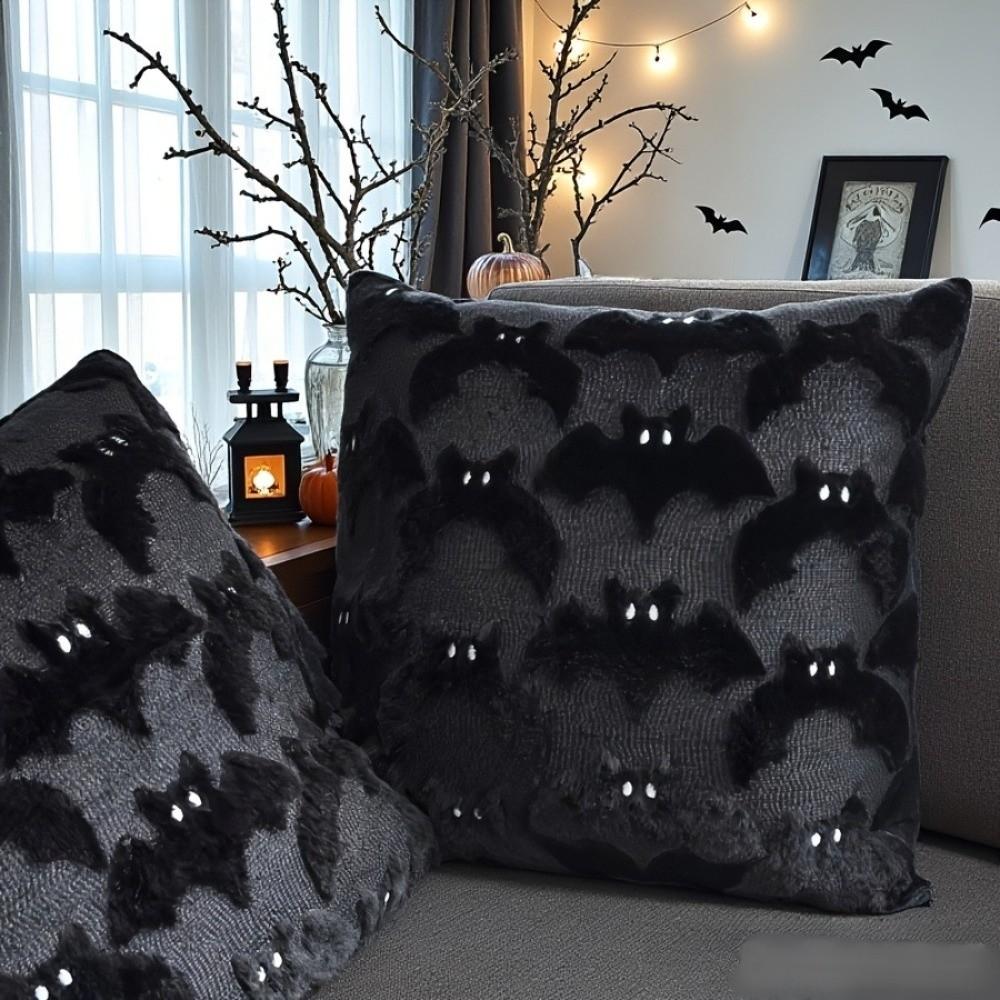 Wear Resistant Bat Plush Pillow Covers Textured Plush Pillowcase Creative Cushion Covers  Bedroom