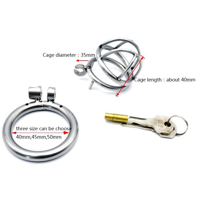 Male Metal Chastity Device Slave Penis Lock Anti-erection Cock Cage Adult Sex Toys for Men