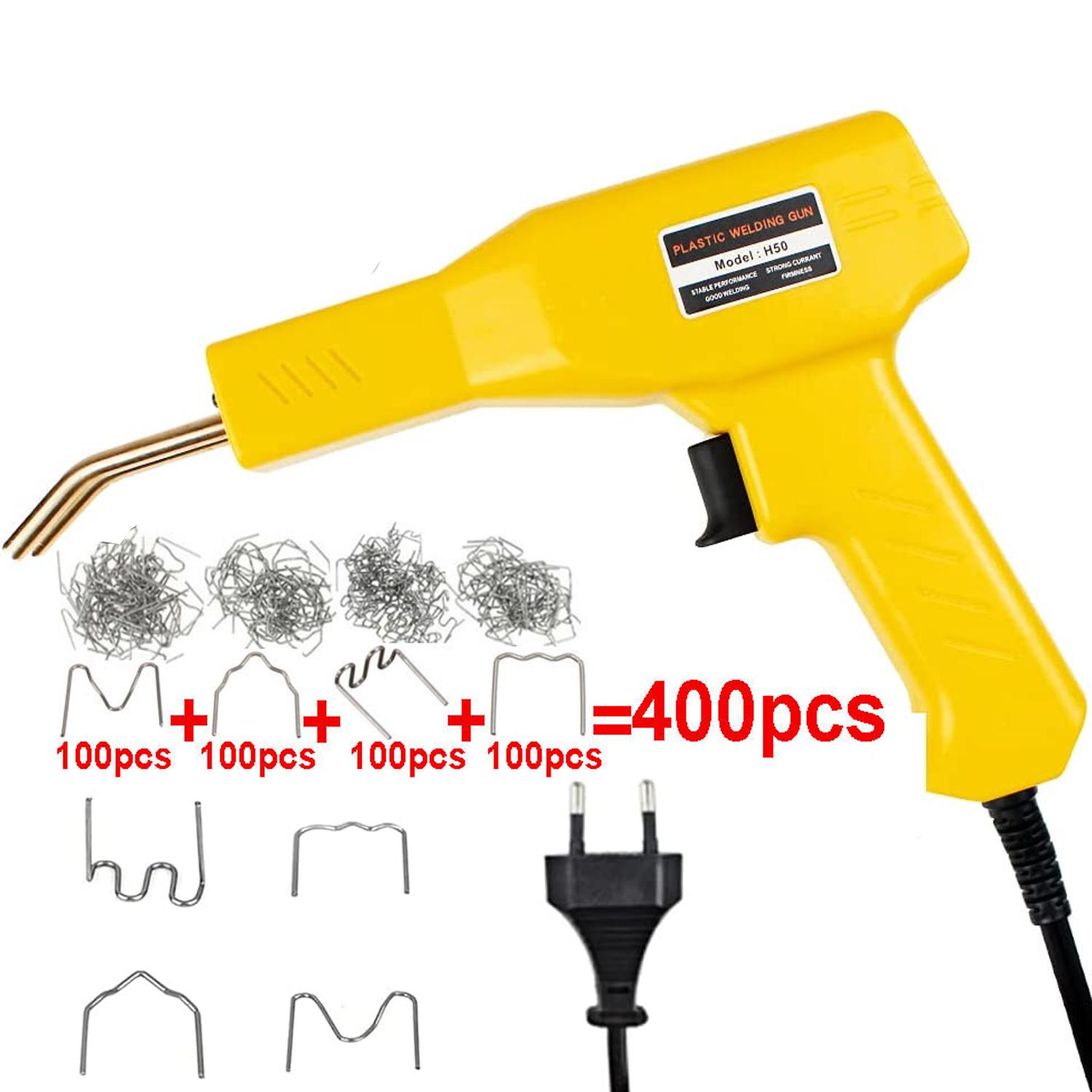 

Heat Gun Plastic Welding Machine Yellow Bumper Soldering Iron Staples Bumper Repair Car Tools Kit HOT Stapler Plastic Welder 110V