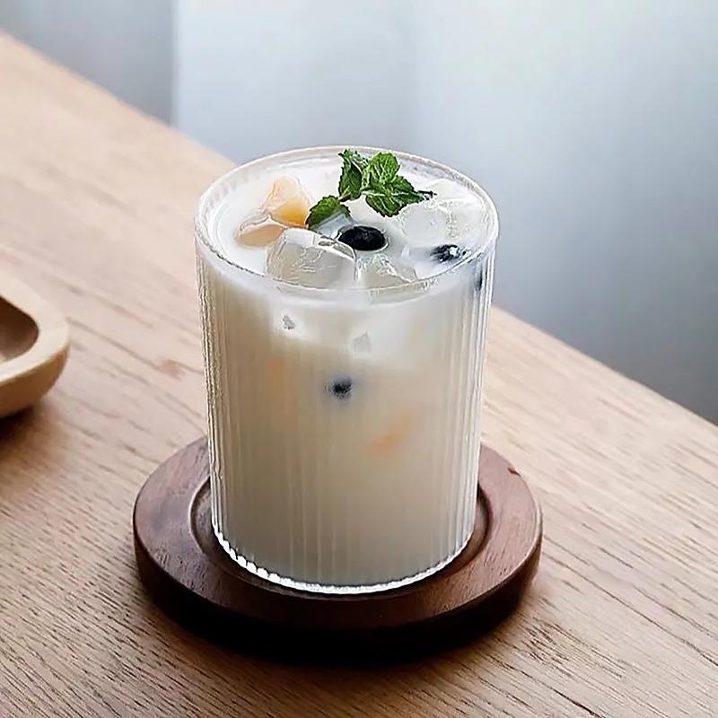1-6pcs Glass Cup Water Bottle Drinking Glass Mugs Coffee Mug Whiskey Cocktail Glass Cups Kitchen Bar Water Cup Desk Accessorie