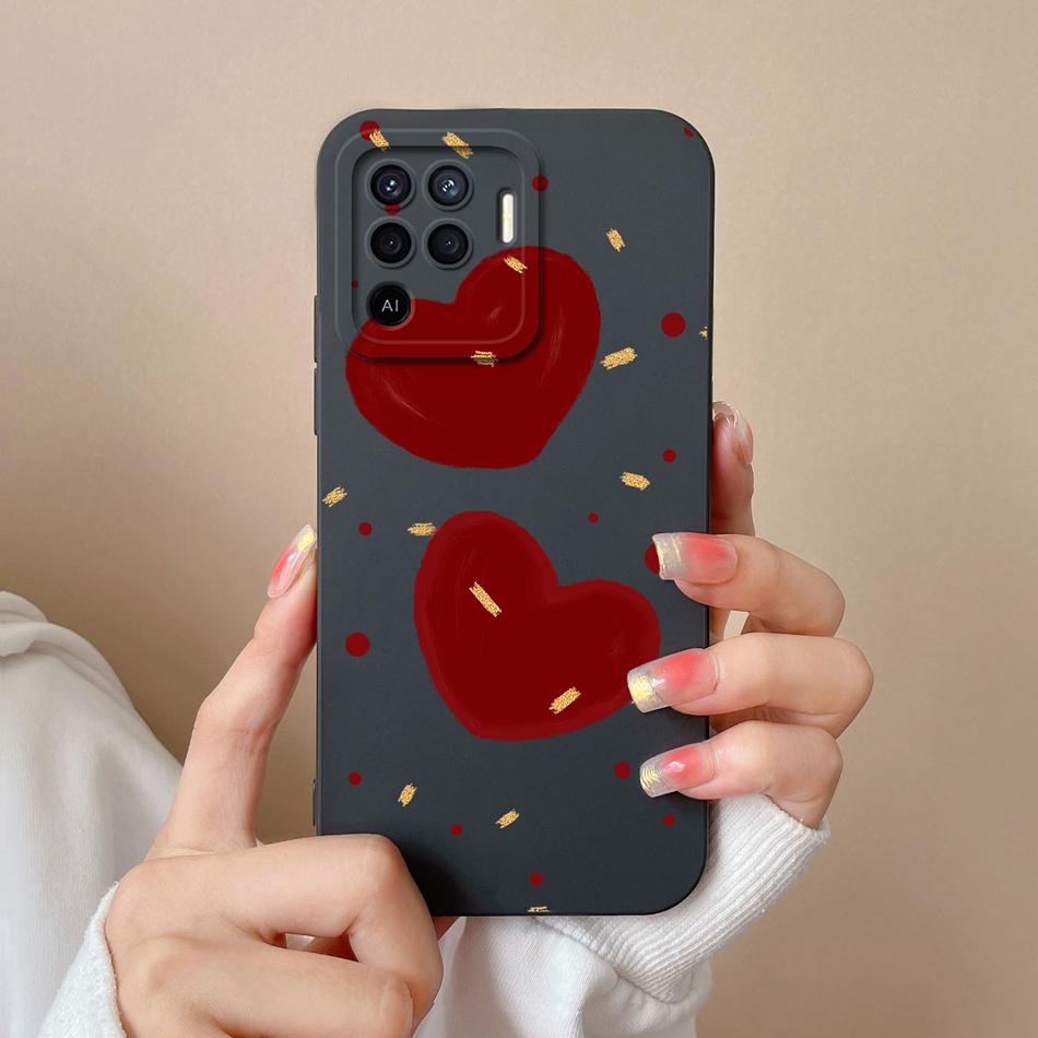 For Oppo Reno 5F 5 Lite 5Z 5K Case Cute Design Full Protection Phone Housing For Oppo Reno5 5G Soft Liquid Silicone Back Covers