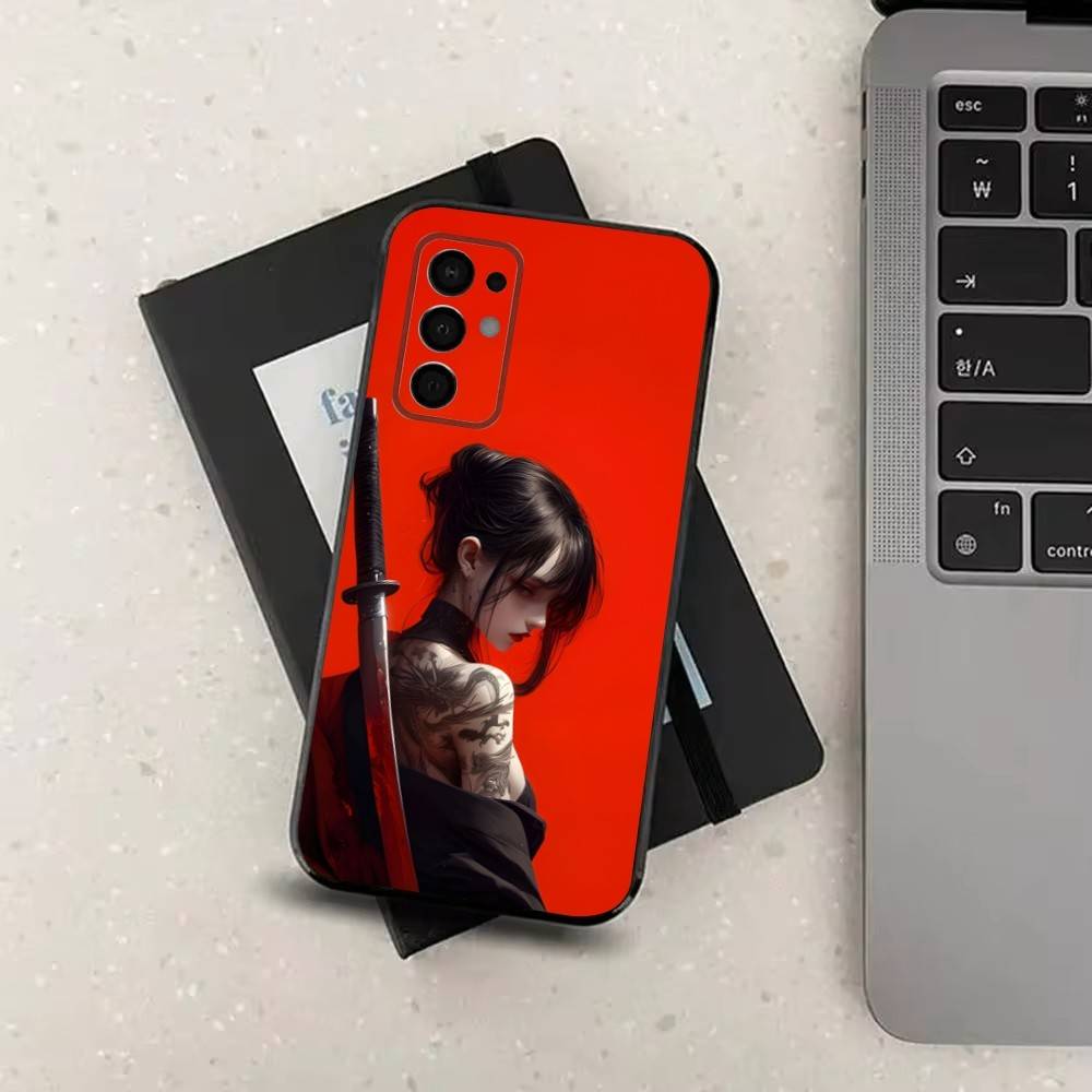 

Cool Art Warrior Woman For Samsung Galaxy A73,31,Note,22,71,53,32,72,41,8,9,52,J7,Soft Black Silicone Cover Case SamsungA12