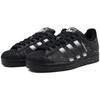 adidas Originale SUPERSTAR Abriebfeste Niedrige Skateboard-Schuhe Unisex Schwarz Silber JI0079(Team91- )