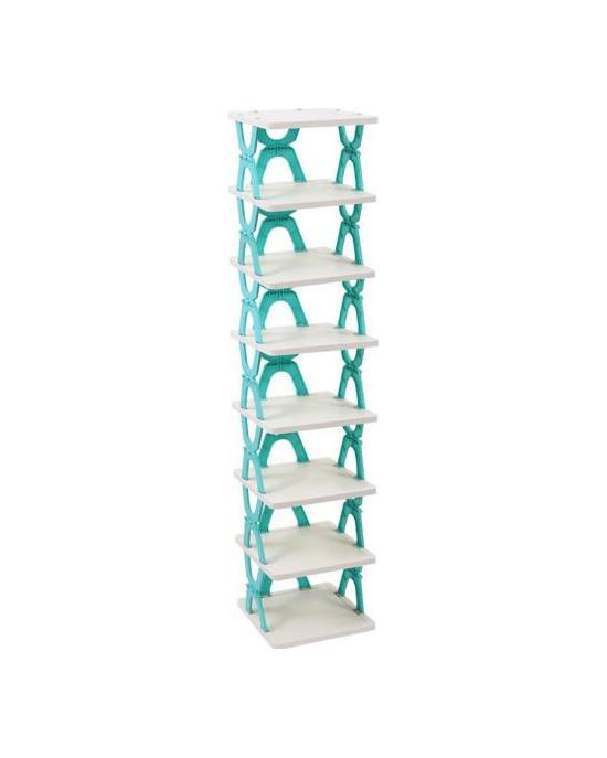 Shoe Rack Organizer with Dust-Proof Compartments Foldable Design Large Capacity Portable Folding